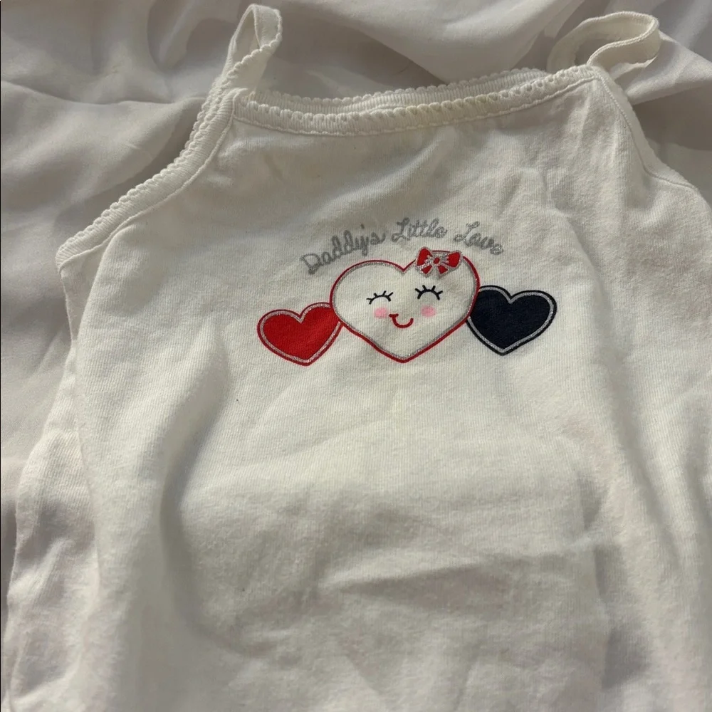 Garanimals White Bodysuit with Heart Design 24 months
